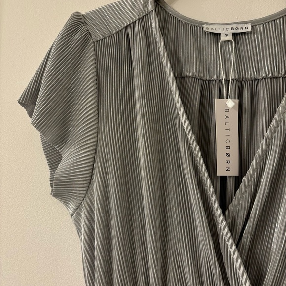 Baltic Born Pleated Maxi in Metallic Silver - Picture 3 of 8